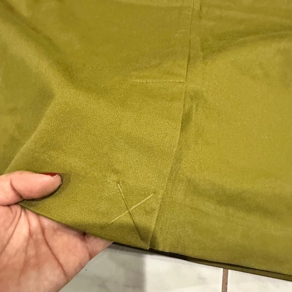 NWT J.Jill Olive Green Mustard Mini Skirt Womens 16 Contemporary Boho Travel - Picture 10 of 10